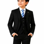 Black Kids Blazer Suit Combo
