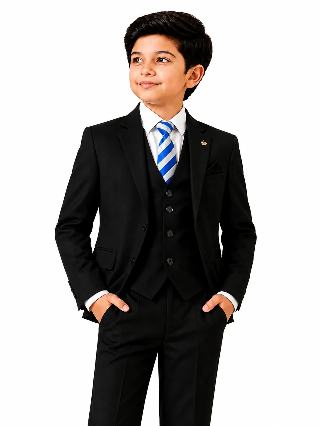Black Kids Blazer Suit Combo